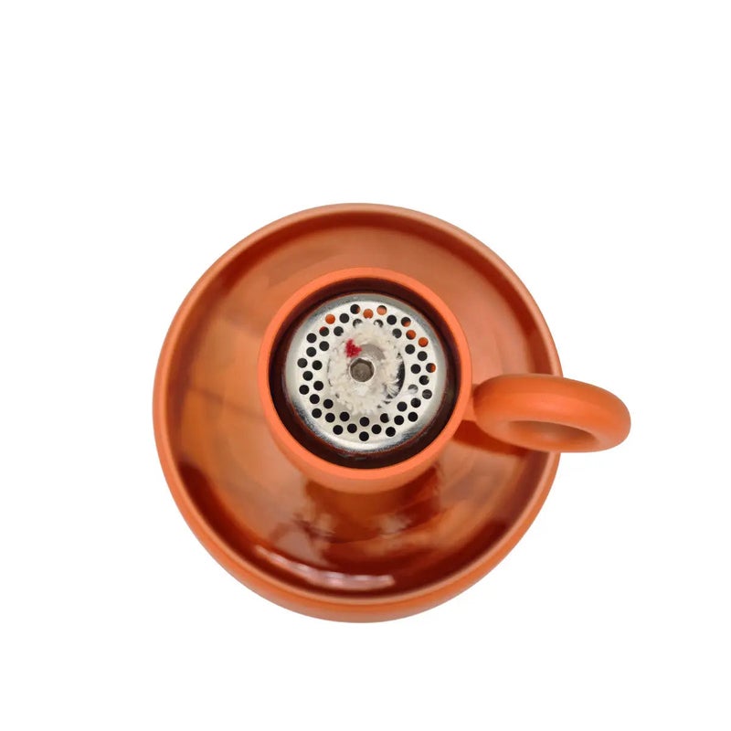 Fatboy Flamtastique XS Oil Lamp | Tin and cotton wick | Kerosene or Paraffine based oil | 10.5 x 22.5 cm - Orange - Image 2